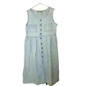 Northwest Blue Vintage cottage core style dress with buttons size large